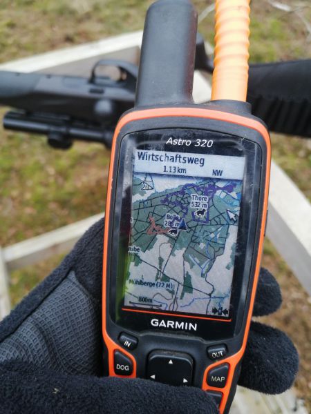 GPS-Gerät zur Koordination im Revier